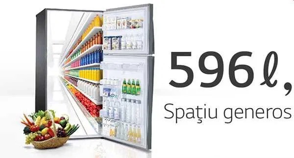 Combina frigorifica/Frigider LG GTF916PZPM, 596 l, Clasa A++, No Frost