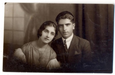 AD 1525 C.P.VECHE -SOTI IN TINUTA DE EPOCA -FOTO SHAHEN&amp;amp;Co, ALEXANDRIA -1925 foto