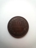 Moneda 10 Stotinki 1881 VG+ Bulgaria