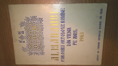Almanahul Parohiei Ortodoxe Romine din Viena pe anul 1963 foto