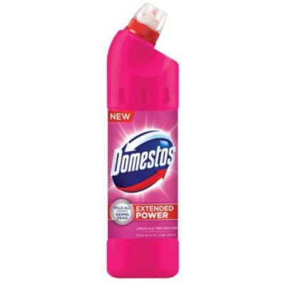 Dezinfectant pentru Toaleta Domestos Pink Power, 750 ml, Parfum Fresh, Dezinfectant Anticalcar, Dezinfectant Lichid Anticalcar pentru Baie, Dezinfecta foto