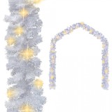 242424 Ghirlandă de Crăciun cu becuri LED, alb, 5 m
