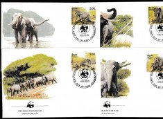 Sri Lanka - Fauna WWF - ELEFANTI - 4 FDC - Michel 60 Eur. - serie foto