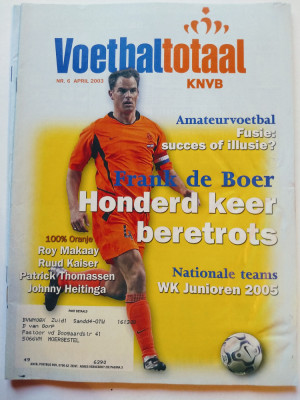 Revista fotbal - &amp;quot;VOETBALTOTAAL&amp;quot; (Olanda) aprilie 2003 foto