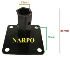 Manicot roata motocultor baza patrata profil hexagon, GF-0807 foto