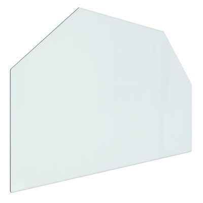 Placa de sticla pentru semineu, hexagonala, 80x50 cm foto