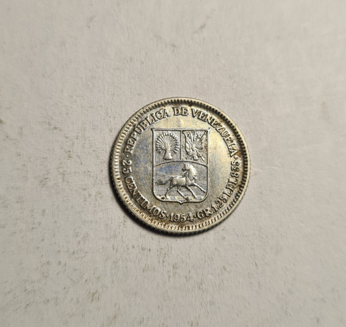 Venezuela 25 Centimos 1954