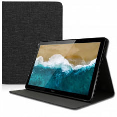 Husa pentru Huawei MediaPad T5, Textil, Gri, 46989.01 foto