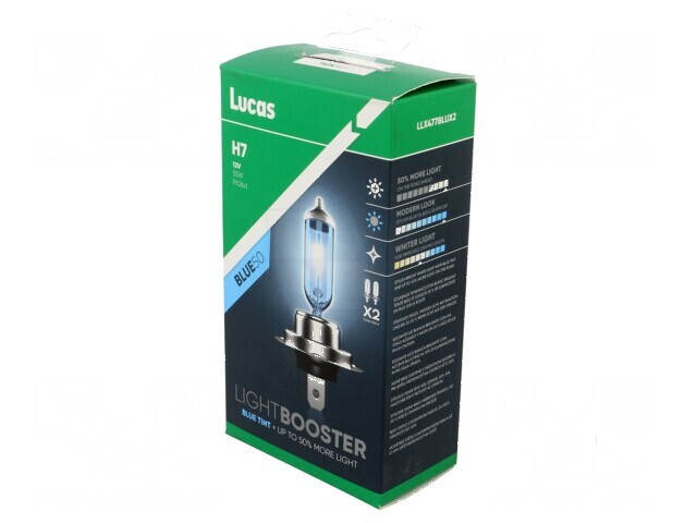 Bec auto alb-albastru 12V 55W H7