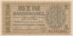 Ucraina 1 Karbowanez 1942 P-49 UNC foto