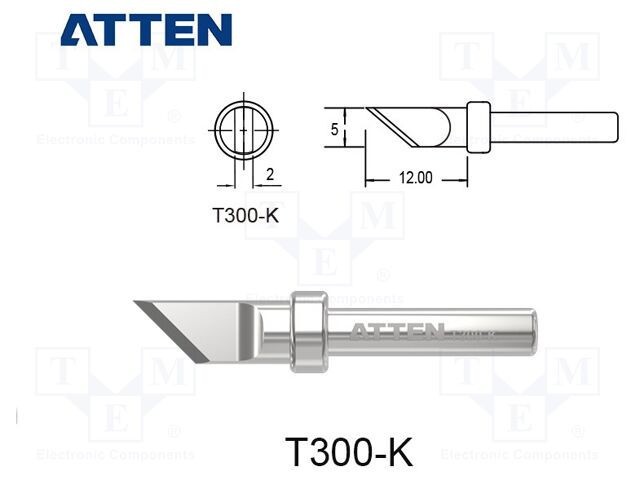 V&acirc;rf cuțit 5mm pentru ciocan de lipit ATTEN