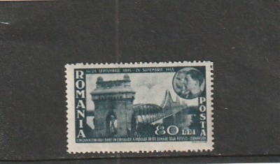 ROMANIA 1945 - LP 180 I PODUL DE LA CERNAVODA, MNH nestampilat foto