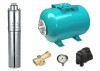 Kit complet sistem hidrofor, pompa submersibila cu surub APC 4QGD 0.75/24, rezervor de 24 litri, presostat, racord 5 cai, manometru, 03031012