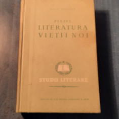 Pentru literatura vietii noi studii literare Mihai Novicov cu autograf