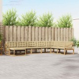 vidaXL Set de canapele de exterior cu pernă 8 pcs Alb și Bej 3388983