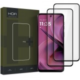 Folie de protectie Ecran HOFI Glass PRO+ pentru Motorola Moto G55, Sticla Securizata, Full Glue, Set 2 bucati, Neagra