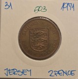 503 Jersey 2 New Pence - Elizabeth II 2nd portrait 1971, KM#31