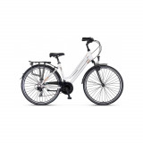 Bicicleta City Umit Ventura, L-430-AT, culoare alb/auriu, roata 28&quot;, cadru 430mm PB Cod:42839430002