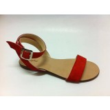 Sandale de dama din piele bareta Red