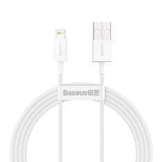 CABLU alimentare si date Baseus Superior, Fast Charging Data Cable pt. smartphone, USB la Lightning Iphone 2.4A, 1.5m, alb &quot;CALYS-B02&quot; (timbru verde 0