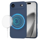 Husa silicon iPhone 17 Air Asteroid GSM SoftFlex MagSafe, bleumarin