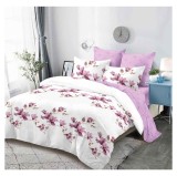 Cumpara ieftin Lenjerie pat dublu,bumbac finet,6 piese,cearceaf cu elastic 180x200cm, cearceaf pilota 200x230cm, 2 fete de perna 50x70, 2 fete de perna 70x70-A1115