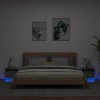 Gossi noptiere cu lumini led, 2 buc., negru, 40x39x37 cm