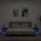 Gossi noptiere cu lumini led, 2 buc., negru, 40x39x37 cm
