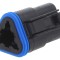 Conector cablu-cablu PX0 3 pini negru