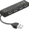 Adaptor Trust Vecco Mini 4 Port USB 2.0 Hub TR-14591