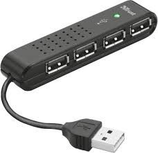 Adaptor Trust Vecco Mini 4 Port USB 2.0 Hub TR-14591