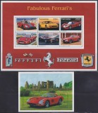Tanzania 1996 - Ferrari, mașini de epoca, colita si bloc neuzat