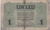 ROMANIA 1 LEU BGR 1917 uzata