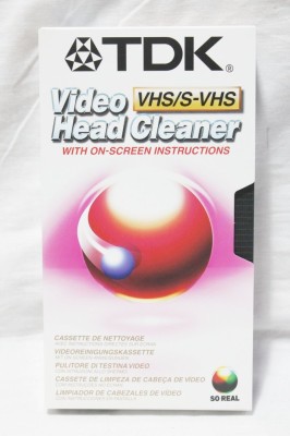 Caseta video VHS pentru sters capul de redare TDK head cleaner foto
