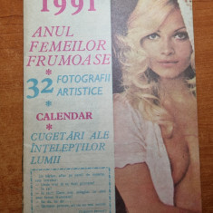 calendarul femeilor frumoase din anul 1991- 32 fotografii artistice
