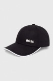 BOSS Green șapcă de baseball din bumbac culoarea gri, uni 50505834