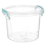 Recipient Alimente Rotund, Model 1.1L, Culoare Transparent, Capacitate 1,1L, Potrivit Pentru Mașina De Spălat Vase și Cuptorul Cu Microunde, Dimensiun, Oem