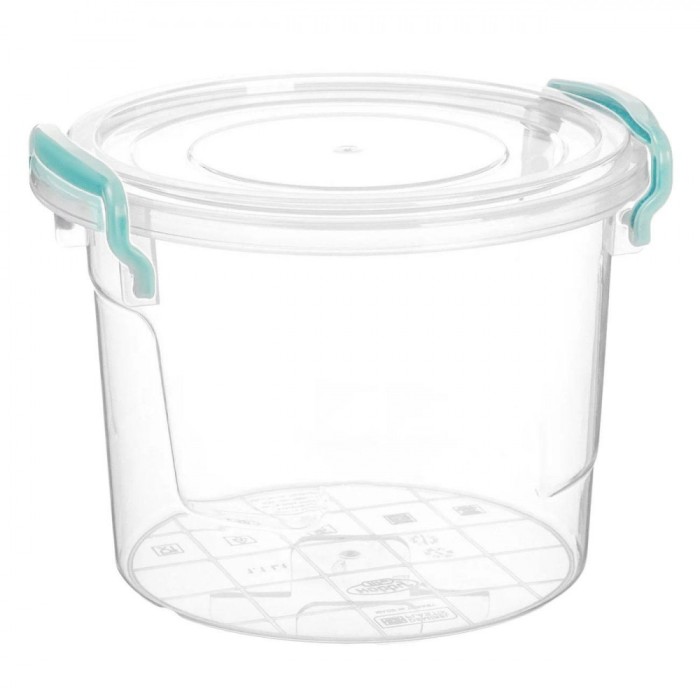 Recipient Alimente Rotund, Model 1.1L, Culoare Transparent, Capacitate 1,1L, Potrivit Pentru Mașina De Spălat Vase și Cuptorul Cu Microunde, Dimensiun