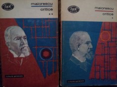 Titu Maiorescu - Critice, 2 vol. (Editia: 1973) foto