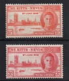 St. Kitts Nevis 1946 - Victoria in WW2, serie neuzata