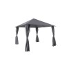 Pavilion Cort Gradina Evenimente Gri 3x3x2.7m + Pereti Laterali, Impermeabil, Protectie UV + Livrare Gratuita