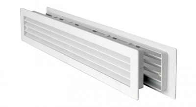 Grila de ventilatie telescopica La Ventilazione PT489B-Y PT489B-Y, plastic, alb, 480 x 98 mm - RESIGILAT foto