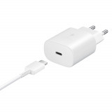 &Icirc;ncărcător de rețea Samsung 25W USB-C + cablu USB-C 1m alb EP-TA800XWEGWWW