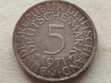 GERMANIA FEDERALA-5 MARK 1971 (J) (Argint)