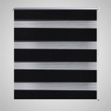 Jaluzea tip zebră, 120 x 175 cm, negru, vidaXL
