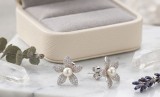 Cumpara ieftin Cercei din Argint 925 cu Perla si Diamante Jasmin Colectia Florala