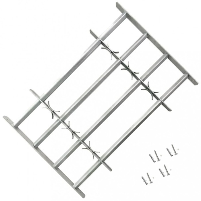 Grilaj de siguranță pentru ferestre cu 4 bare transversale 500-650 mm