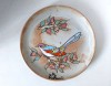 Farfurie Decorativă Vallauris Franța &ndash; Ceramică Vintage Pictată Manual, Motiv Pasăre, Semnată, 25 cm