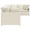 Canapea modulara cu perne, crem, catifea - 7