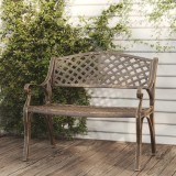 VidaXL Bancă de grădină, bronz, 102 cm, aluminiu turnat